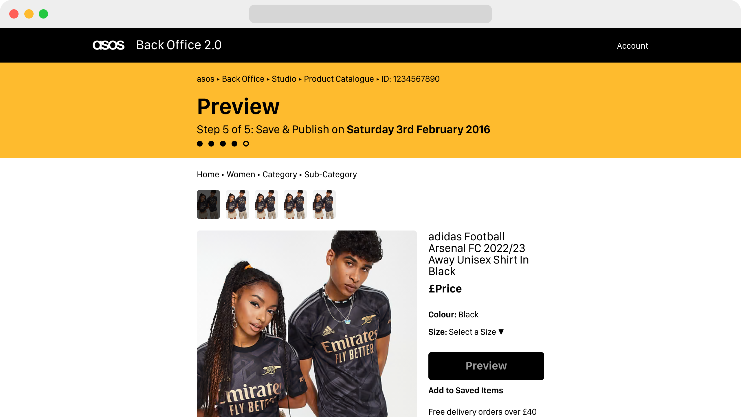ASOS Design System – browser view 2