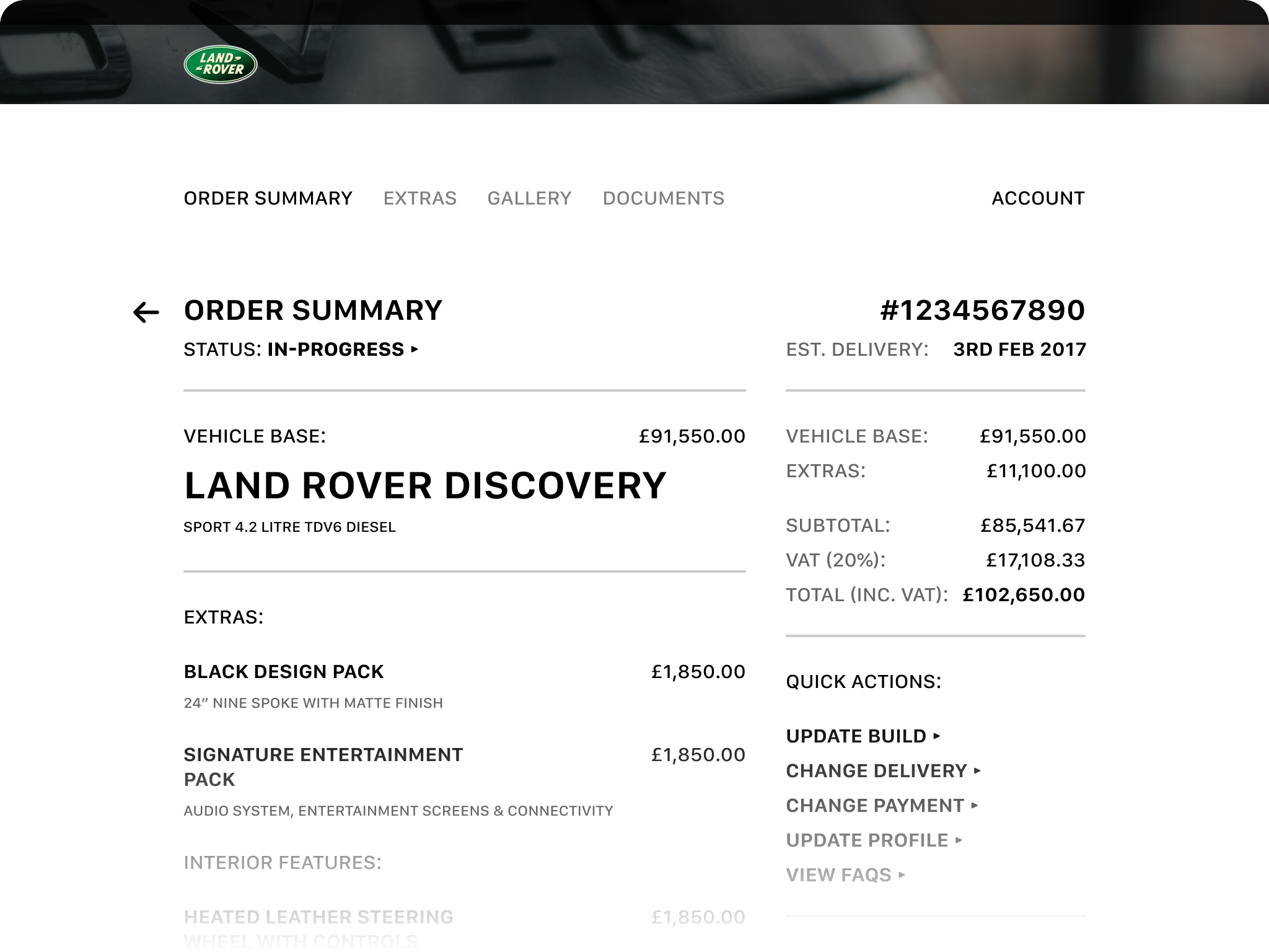 JLR Dealership – iPad view 2