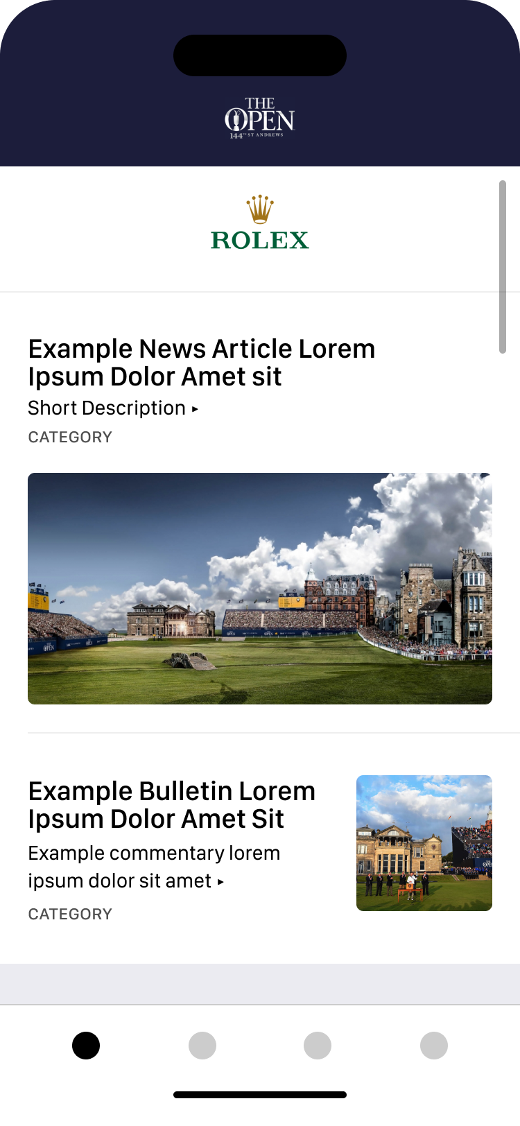 The Open app – iPhone view 1